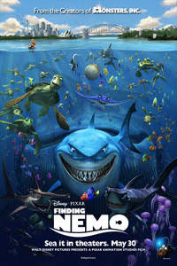 it shows all or most of the characters in the movie Finding Nemo